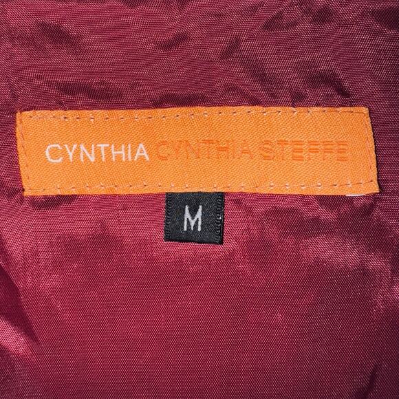 Boho Velvet Babydoll Medium Top Burgundy Gold Trumpet 3/4 Sleeve V-Neck Festival - Picture 6 of 7